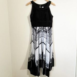 Sangria Halter Top Handkerchief Dress